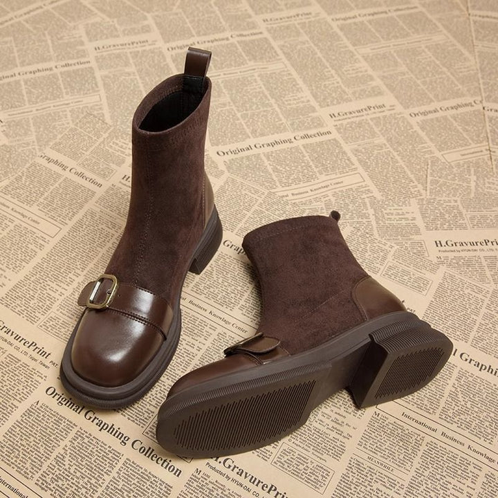 SCARLET – BUCKLE ANKLE BOOTS