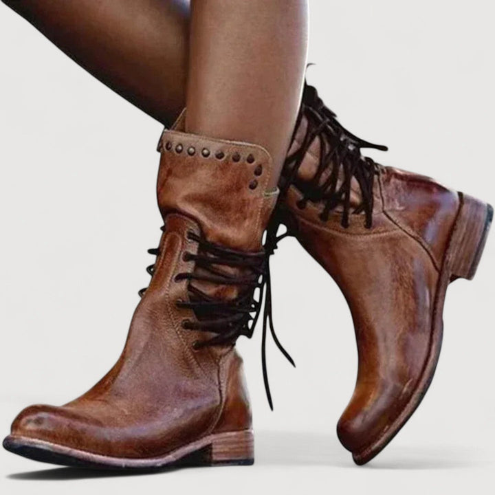MAREN – WESTERN LACE-UP BOOTS