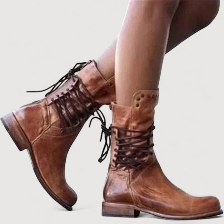 MAREN – WESTERN LACE-UP BOOTS