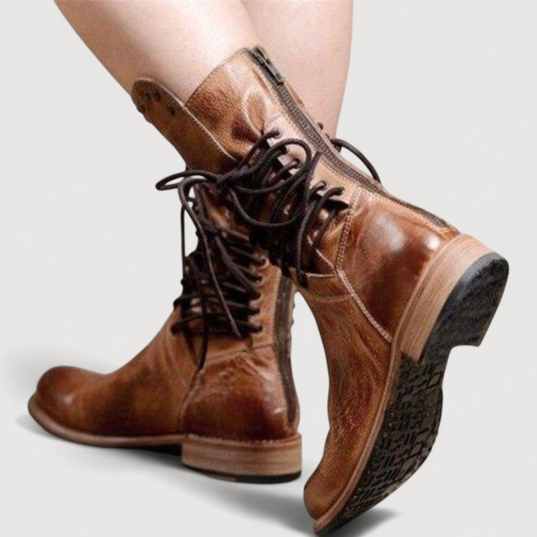 MAREN – WESTERN LACE-UP BOOTS