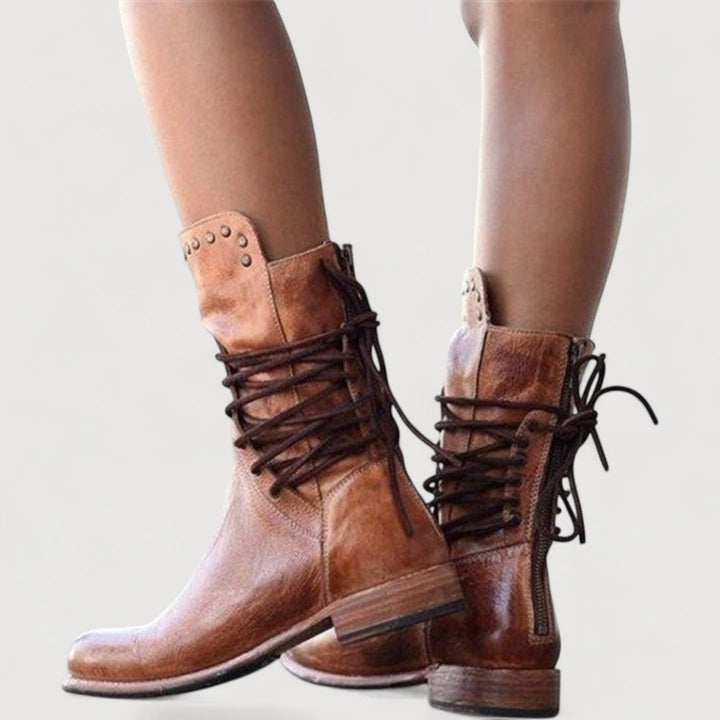 MAREN – WESTERN LACE-UP BOOTS