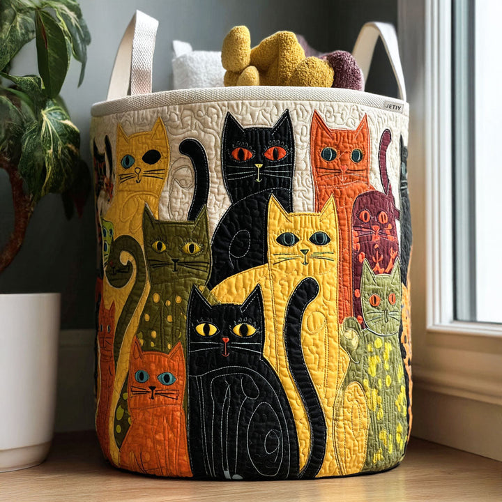居心地の良い猫のカーニバル | 手作りのランドリーバスケット