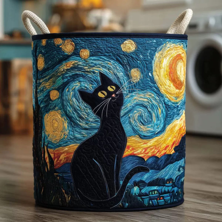 ルナ | 星の夜の猫のランドリーバスケット