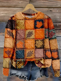 Evelien - Cozy Patchwork Knit Sweater